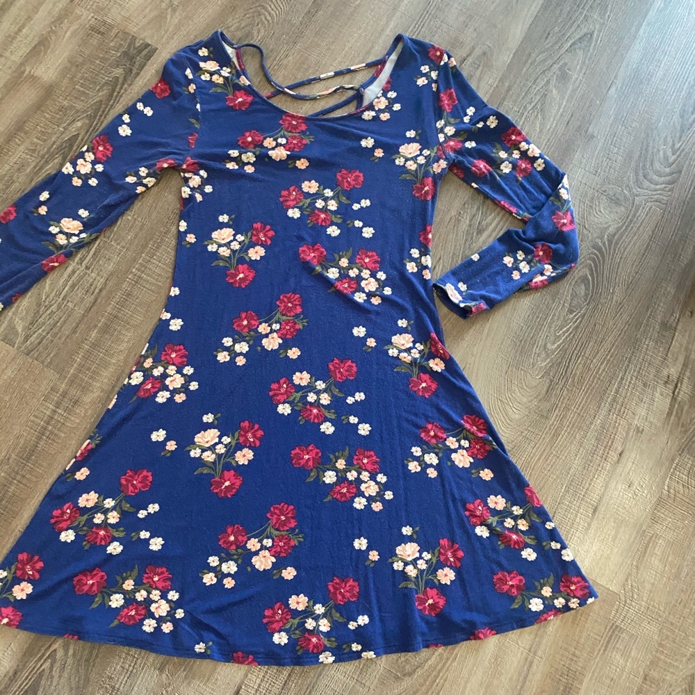 blue flower dress